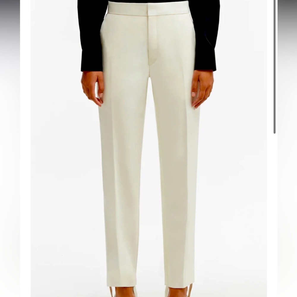 Wardrobe NYC white wool tuxedo pant M